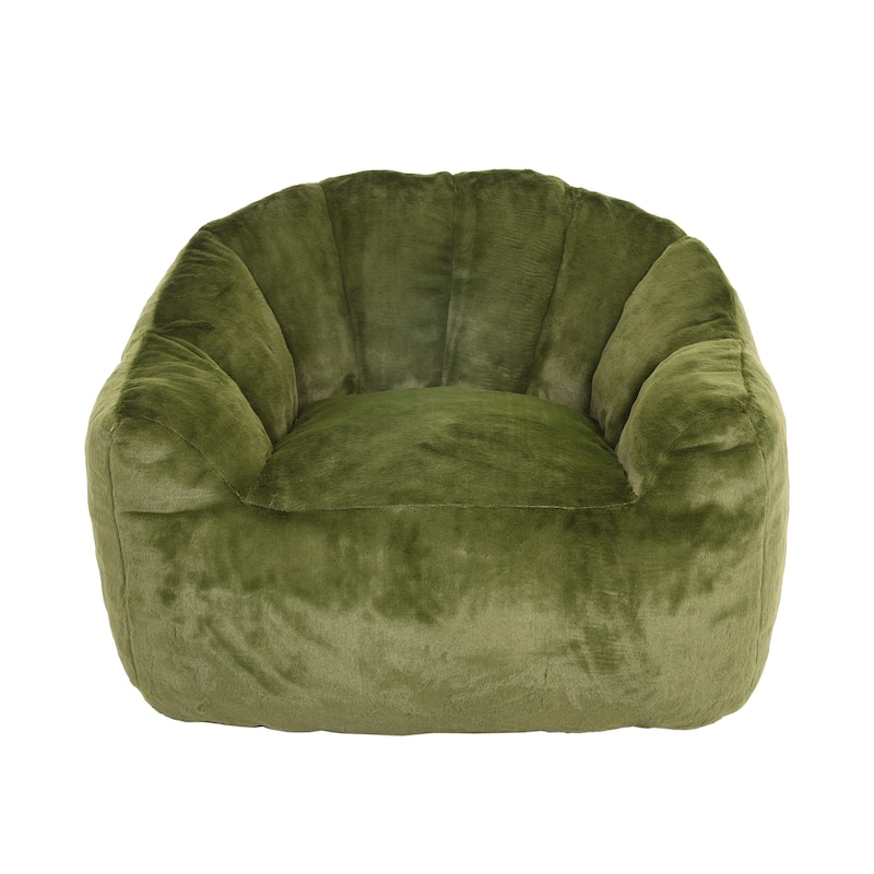 Green Arm Chair Side Chair Bean Bag Sofa Chair Lounge Chair with Armrests, Leisure Chair Accent Chair