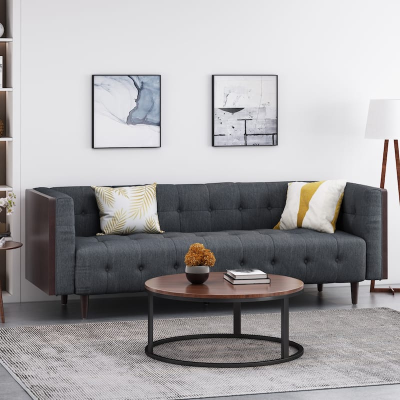 Christopher Knight Home - McLarnan Contemporary Tufted 3-seat Sofa - 89.75" L x 31.50" W x 30.25" H