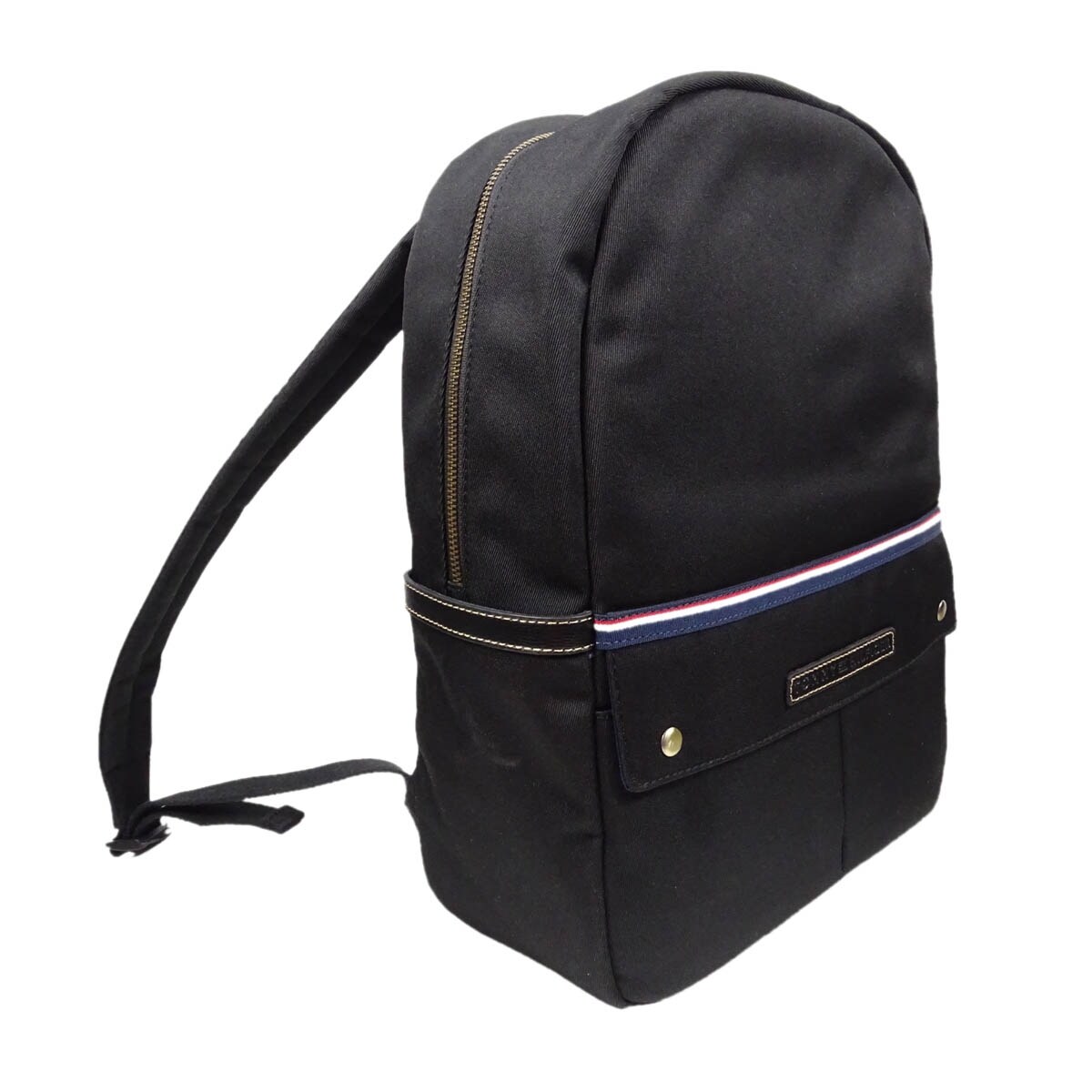 black leather tommy hilfiger backpack