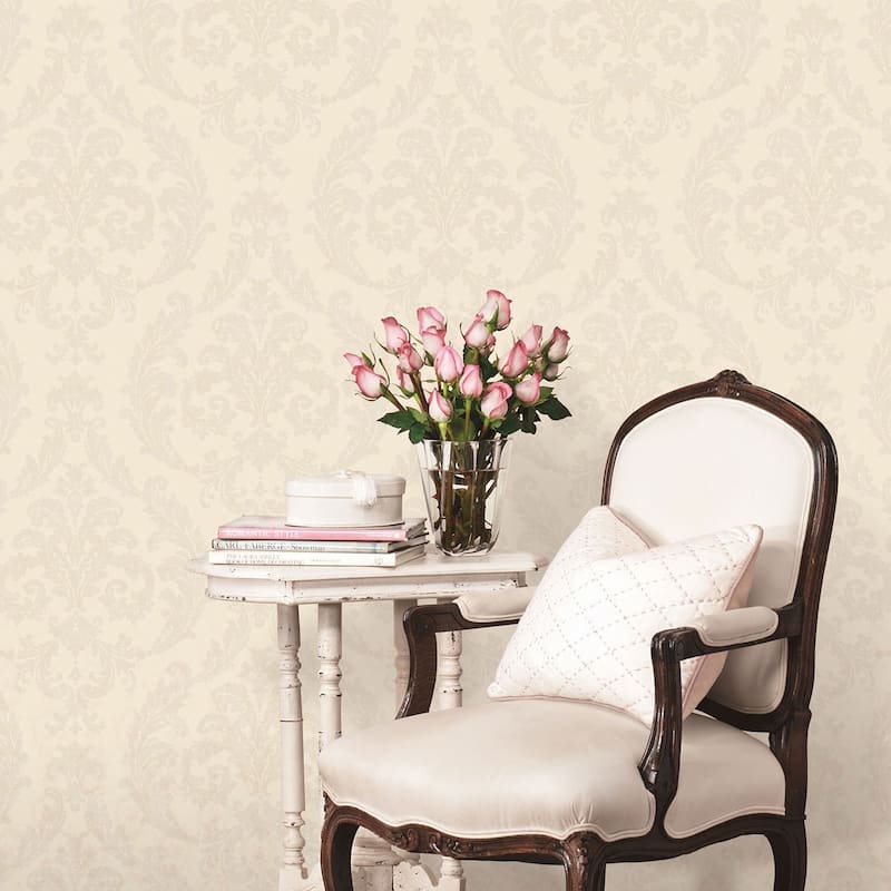 Galerie Wallcoverings Palazzo 2 Collection Silk Damask Vinyl on Non-woven Shimmer Wallpaper Roll