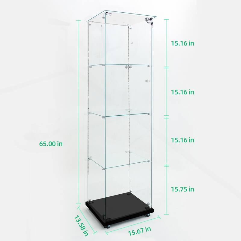 Versatile Tempered Glass Cabinet with Advanced Features for Various Spaces