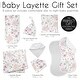 preview thumbnail 6 of 4, Watercolor Floral Collection 7-piece Newborn Baby Layette Set - Blush Pink Grey and White Boho Shabby Chic Rose Flower Farmhouse