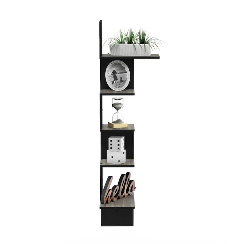 Porch & Den Munjoy Modern 5-tier Wall Floating Corner Shelf