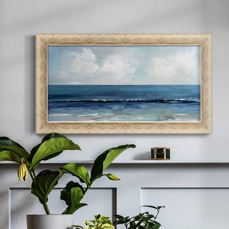 Blue Seas Premium Framed Canvas- Ready to Hang