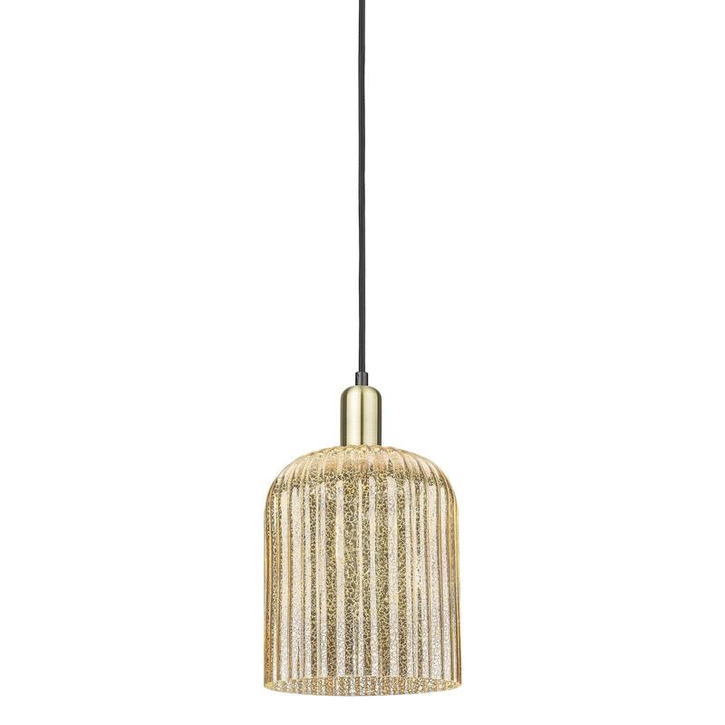 Innovations Lighting 716-1P-14-8 Bridal Veil Pendant Bridal Veil 8" - Black Antique Brass / Mercury