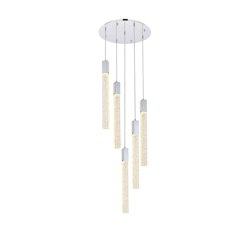 Elegant Lighting 2067D20 Weston 5 Light 20" Wide LED Crystal Multi