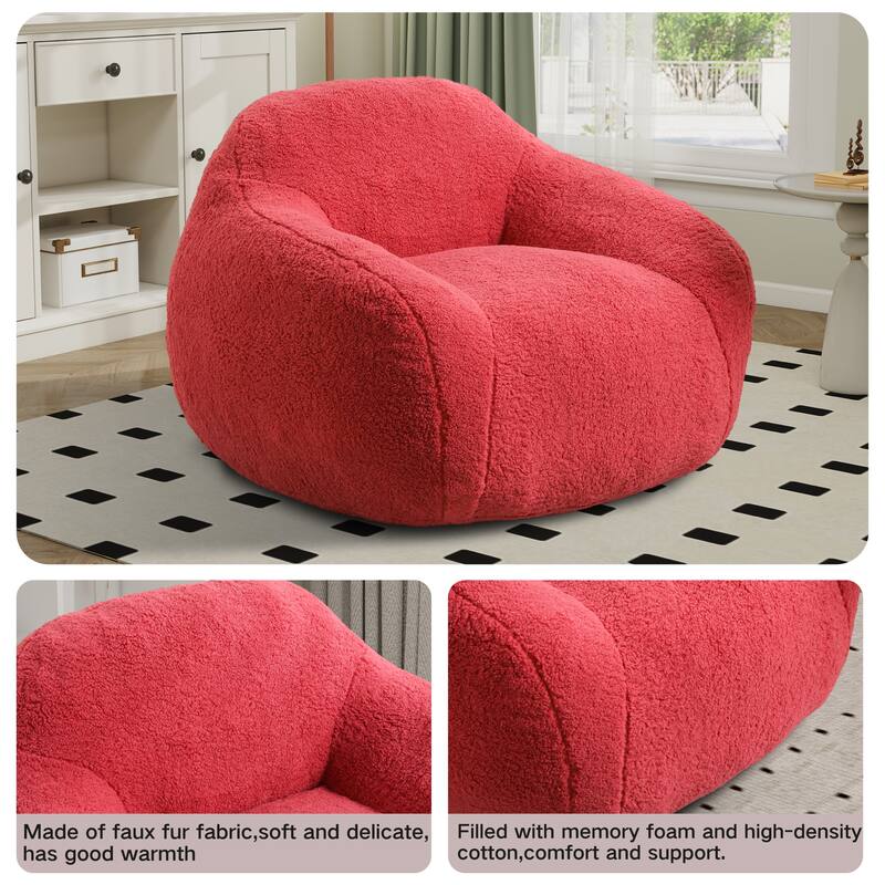 Teddy Bean Bag Chairs,Lazy Sofa Bean Bag Chairs with Armrest