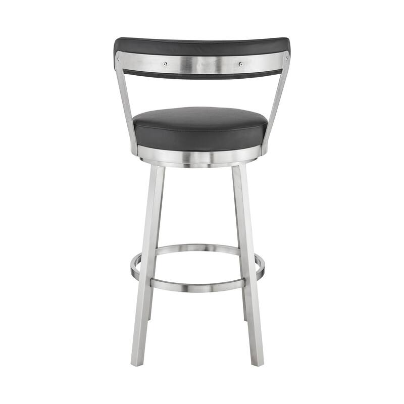 Bryant Counter or Bar Stool in Faux Leather and Metal