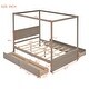 preview thumbnail 21 of 26, Full Size Canopy Platform Bed with 4 Drawers & Support Slats