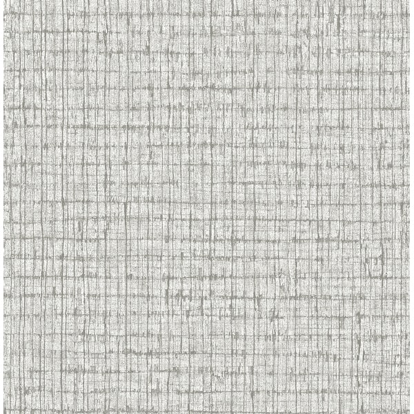 slide 2 of 3, A-Street Prints Graphite Palm Weave Wallpaper