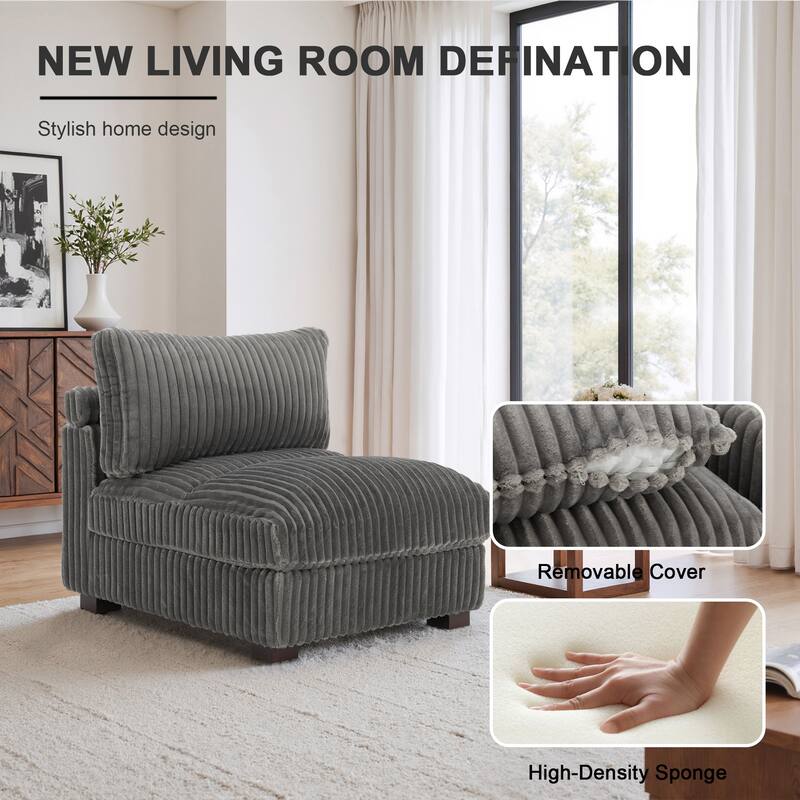 Plush Faux Fur Accent Sofa Chair