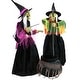 preview thumbnail 17 of 17, Haunted Hill Farm Gretel and Hildie the Wicked Cauldron Witches, Premium Talking Halloween Animatronic, Plug-In