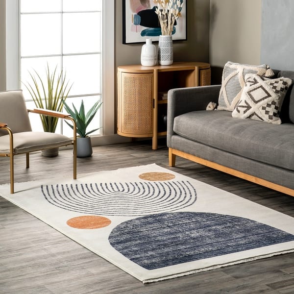 slide 2 of 29, Nuloom Bevin Abstract Sky Fringe Area Rug 2'8" x 7'10" Runner - Beige