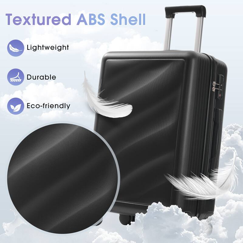 Luggage Set 3 Piece,Lightweight Durable ABS Suitcases with Spinner Wheels and TSA Lock,Carry-on & Checked Luggage(20"/24"/28")