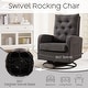preview thumbnail 11 of 45, HOMYKA Swivel Rocking Upholstered Armchair Nursery Glider Linen Accent Chairs