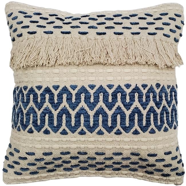 Ojai Bohemian Pillow - Blue - 20" x 20" - Cover Only