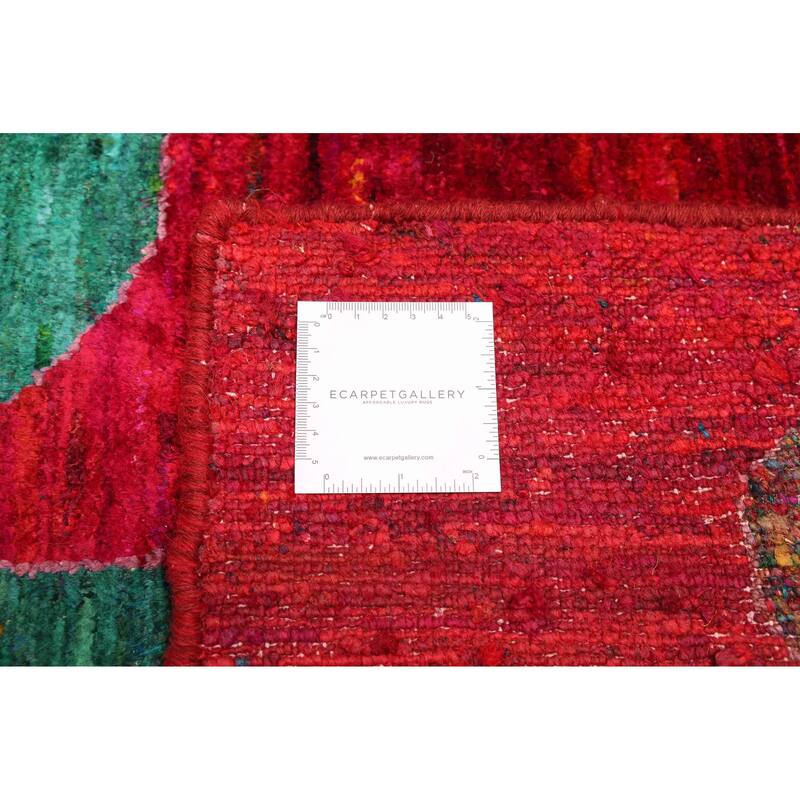 ECARPETGALLERY Hand-knotted Opulence Red Silk Rug - 4'1 x 5'10