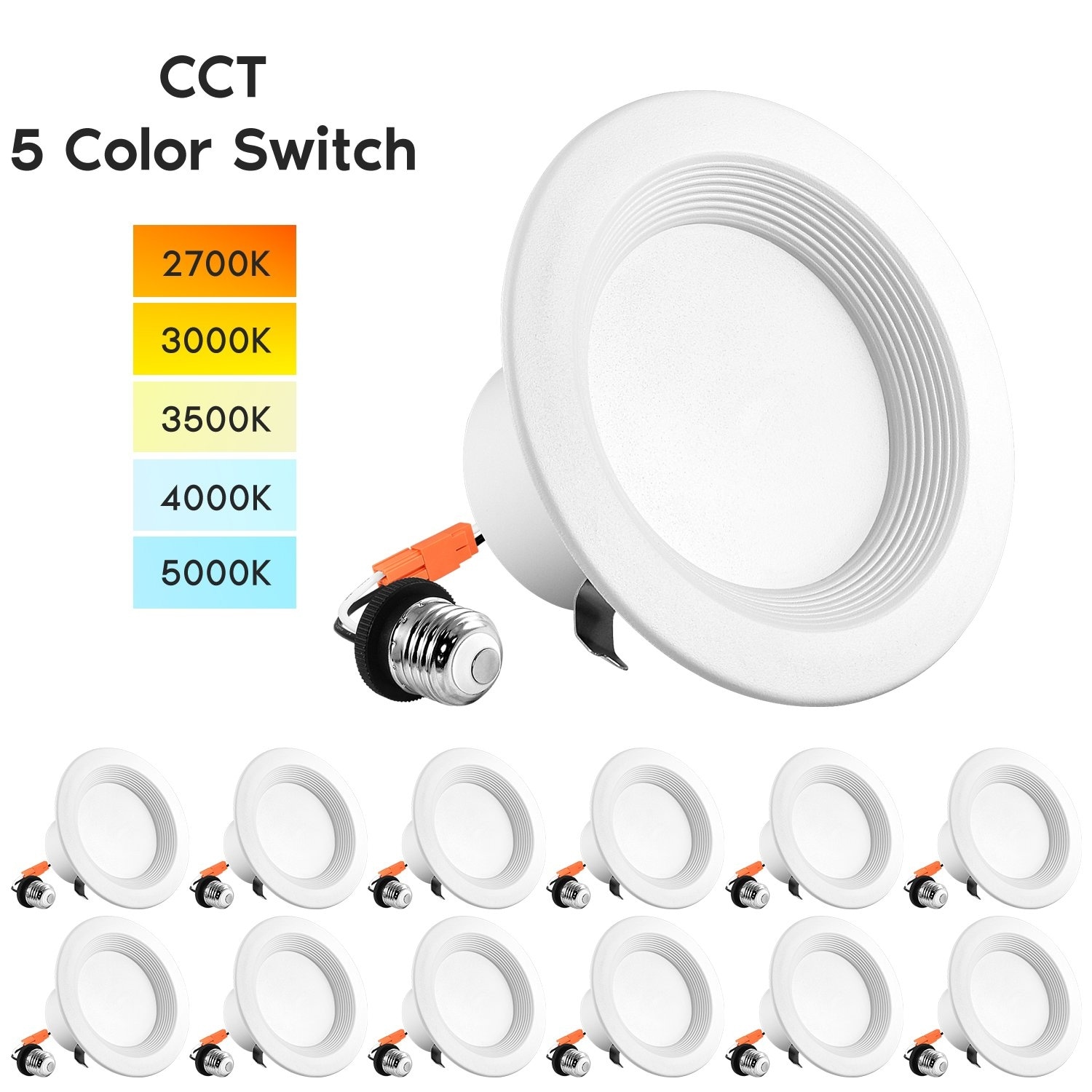 12 X DownLight 9W 15W LED Recessed Trim Dimmable 4 6 Inch Retrofit Can Light 