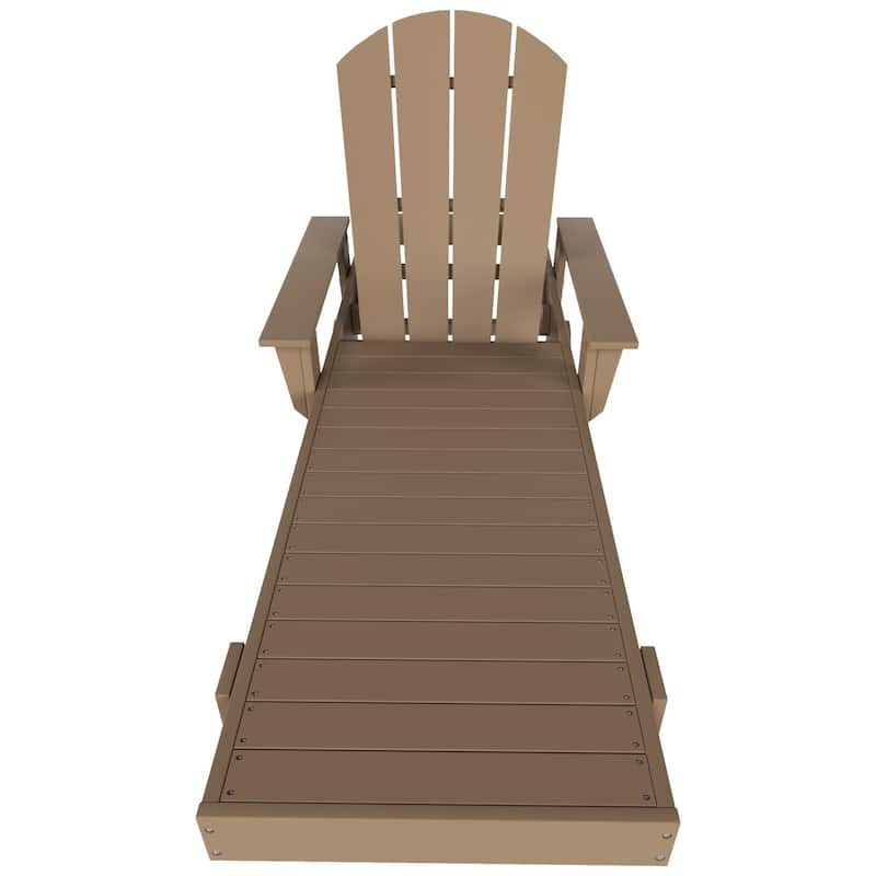 Polytrends Laguna Hdpe All Weather Outdoor Patio Pool Reclining Chaise Lounge With Arms And Wheels