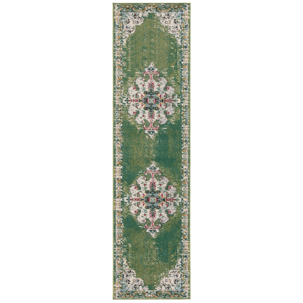 SAFAVIEH Madison Marilou Boho Medallion Distressed Area Rug