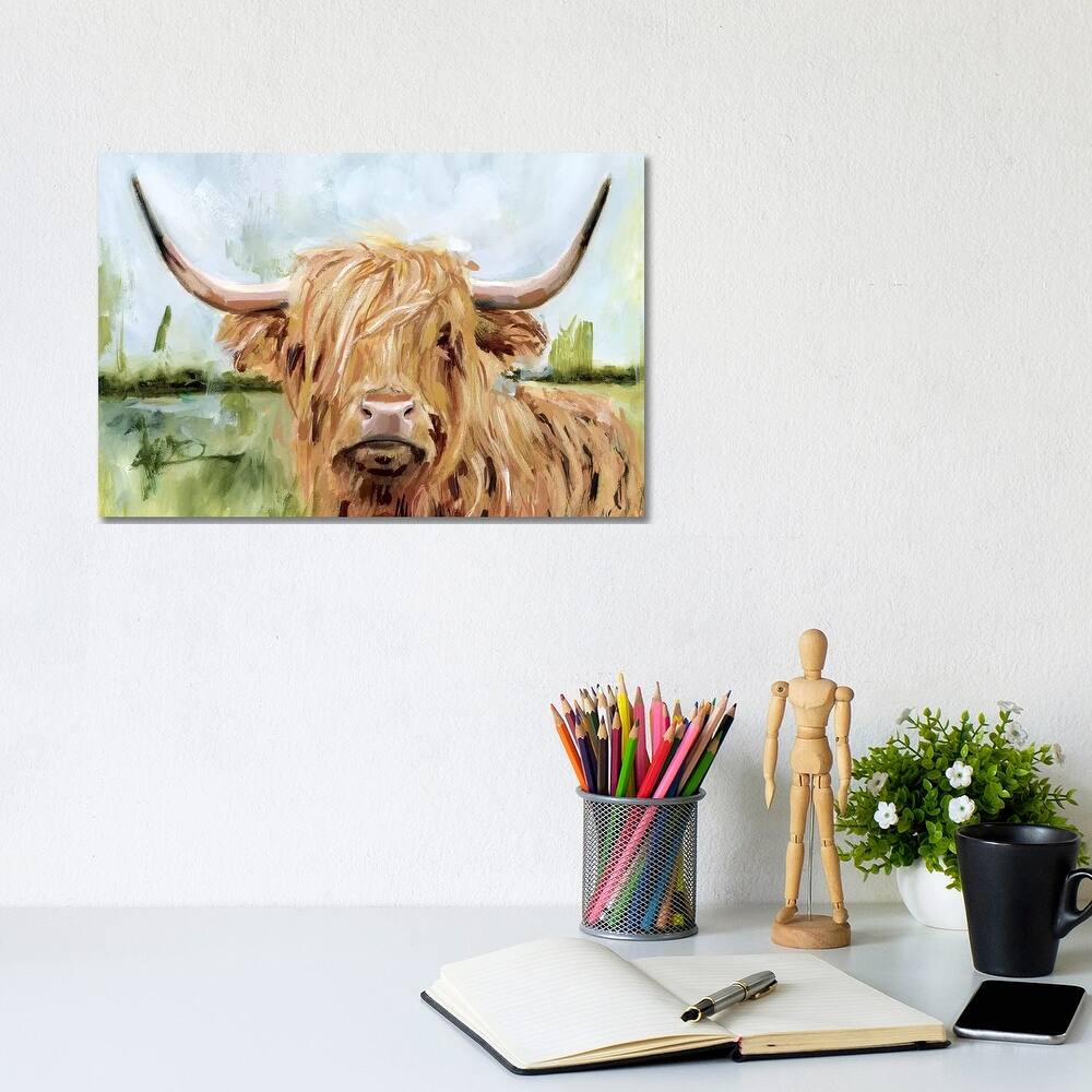iCanvas "Highland Grazer I" by Victoria Borges Canvas Print