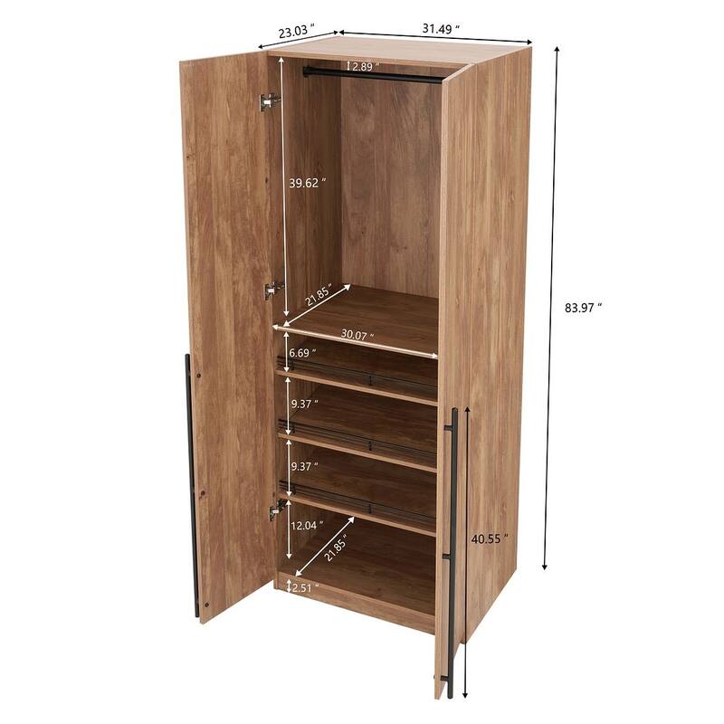 Manhattan Comfort Lee Modern 3.0 Freestanding Wardrobe Closet Armoire Set of 3