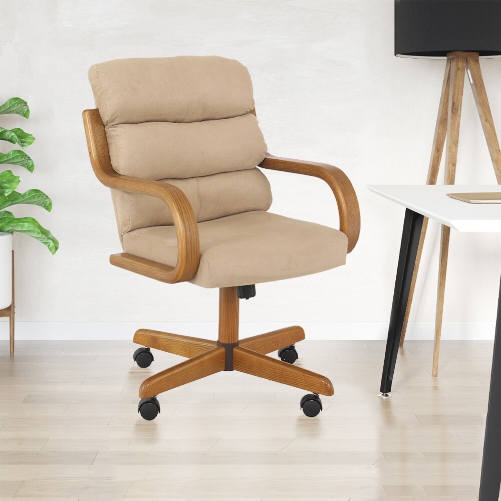 Chromcraft Douglas Caster Dining Chairs in Chestnut Finish Set of