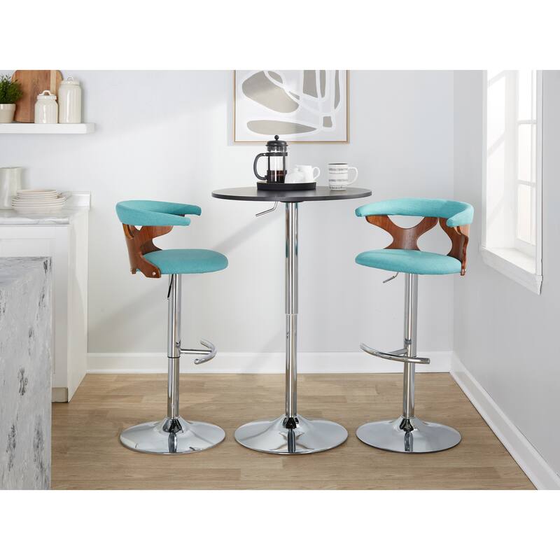 Carson Carrington Viby Adjustable Bar Stool with Rounded T Footrest (Set of 3)