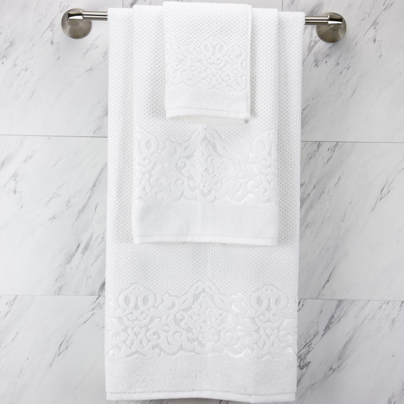 East'N Blue Galata Turkish Cotton Bath Towel Set (Set of 3) - (1 Bath Towel, 1 Hand Towel, 1 Washcloth)