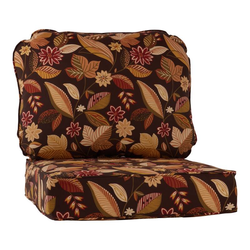 Outdoor 2-Piece Reversible Deep Seat Cushion Set (Cushions Only) - Timberland Floral
