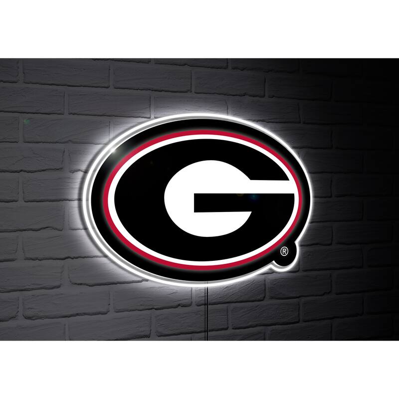 Georgia Bulldogs Team Logo LED Wall Decor Lighted Sign