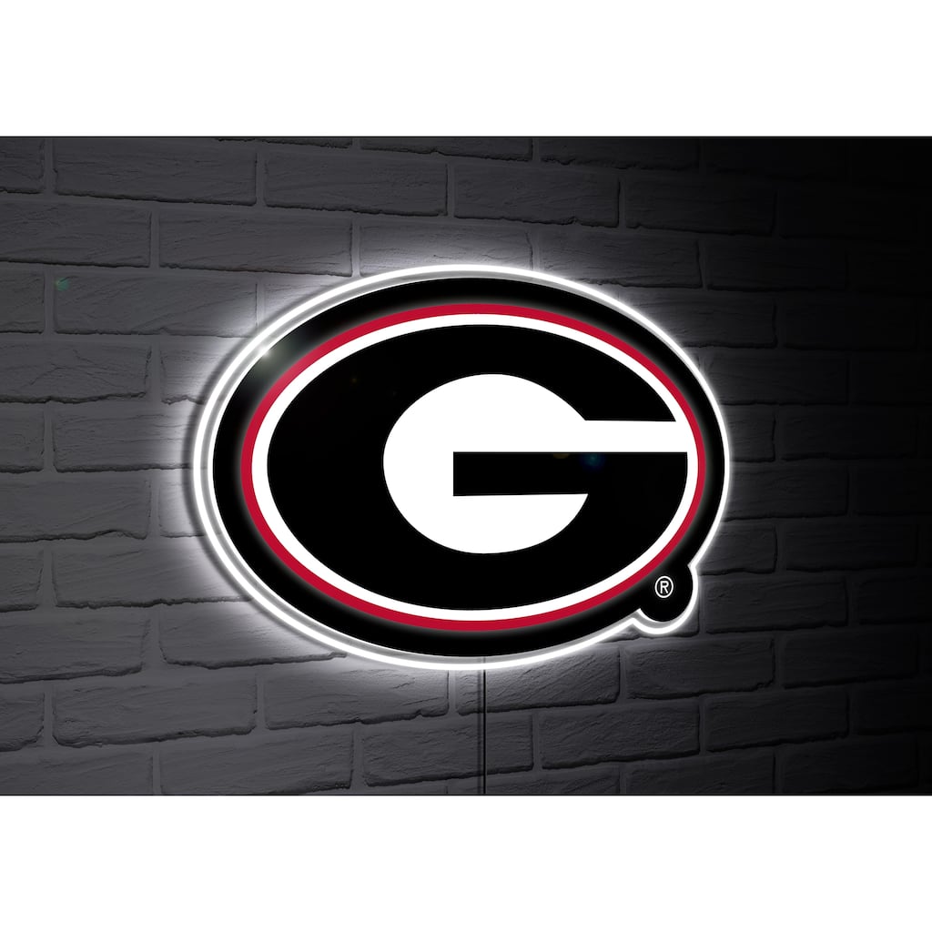Georgia Bulldogs Team Logo LED Wall Decor Lighted Sign