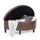 preview thumbnail 24 of 46, Adeco Half Moon Tufted Storage Ottoman Bench