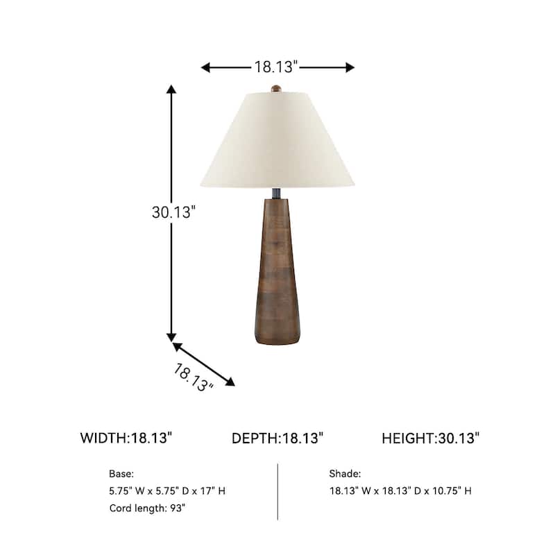 Signature Design by Ashley Danset Brown Table Lamp - 18.13" W x 18.13" D x 30.13" H