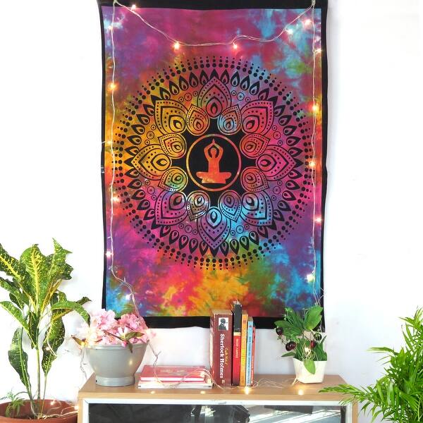 Yoga Printed Cotton Poster Wall Hanging Decor Tapestry 30x45 Inches Overstock