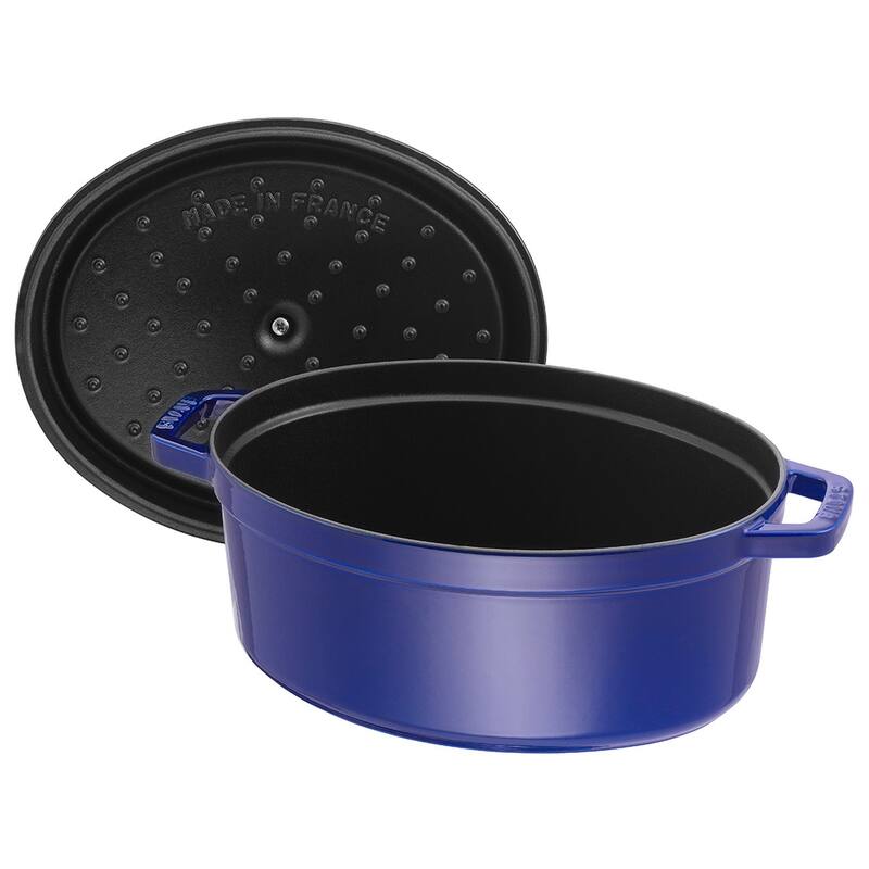 STAUB Cast Iron Oval Cocotte, Dutch Oven, 5.75-quart, serves 5-6, Made in France - 5.75-qt