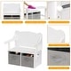 preview thumbnail 7 of 7, UTEX Kids Table and Chair Set, 3-in-1 Convertible Activity Kids Table Set, White