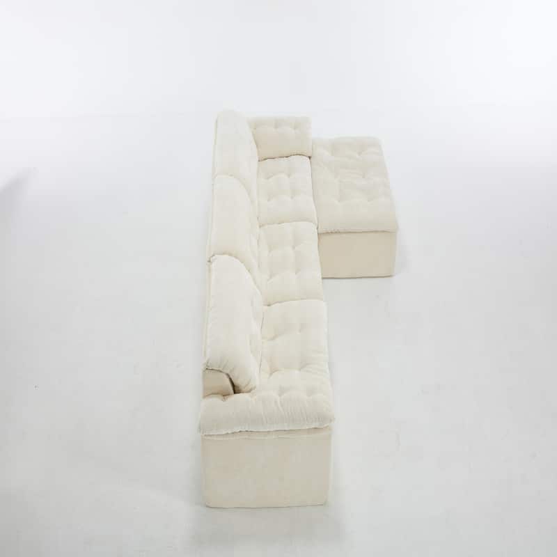 Modular Convertible Cushioned Sleeper Sofa Set