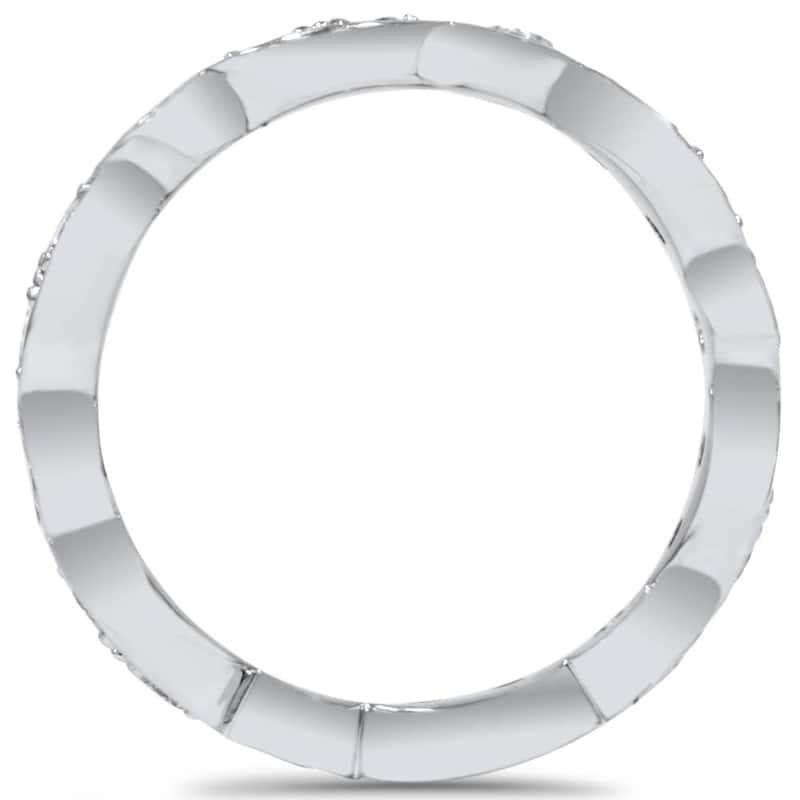 1ct Diamond Stackable Wedding Eternity Anniversary Ring Band White 7