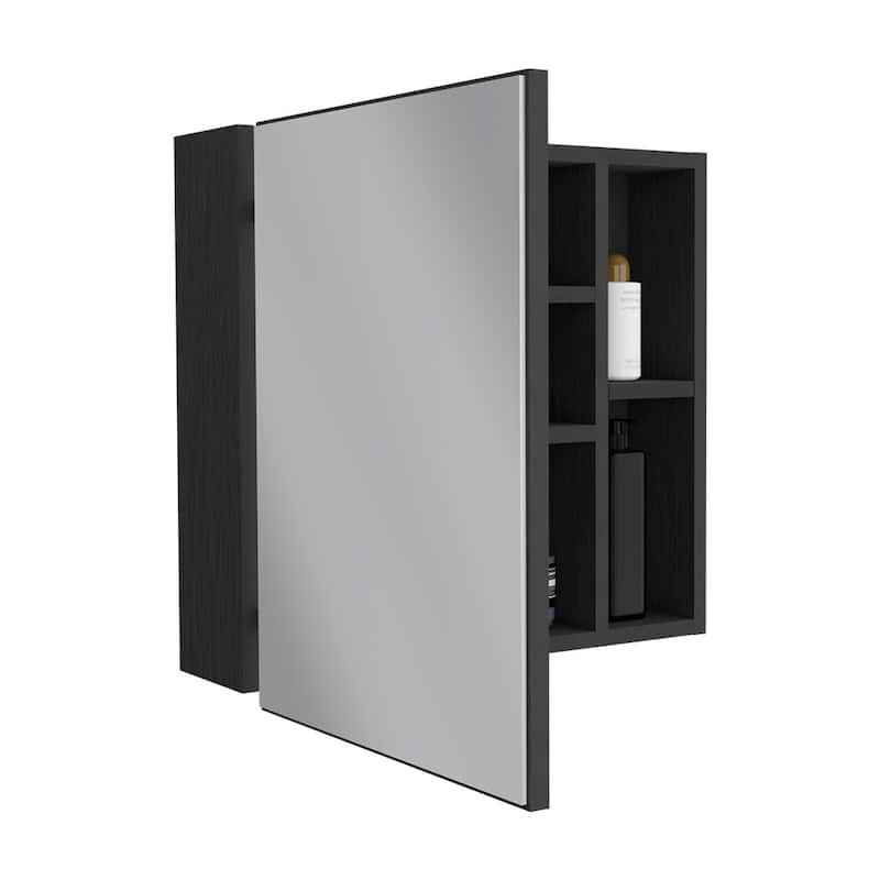 Medicine Cabinet, Three Internal Shelves, Single Door, Two External Shelves