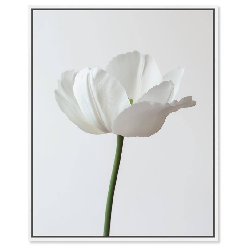 Pearl Floret Canvas by Art Remedy - 20" x 24" - White