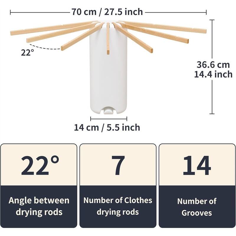 Tripod Wall Mounted Drying Rack - Foldable Design