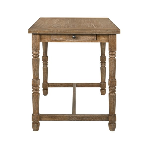 ACME Farsiris Counter Height Table in Weathered Oak