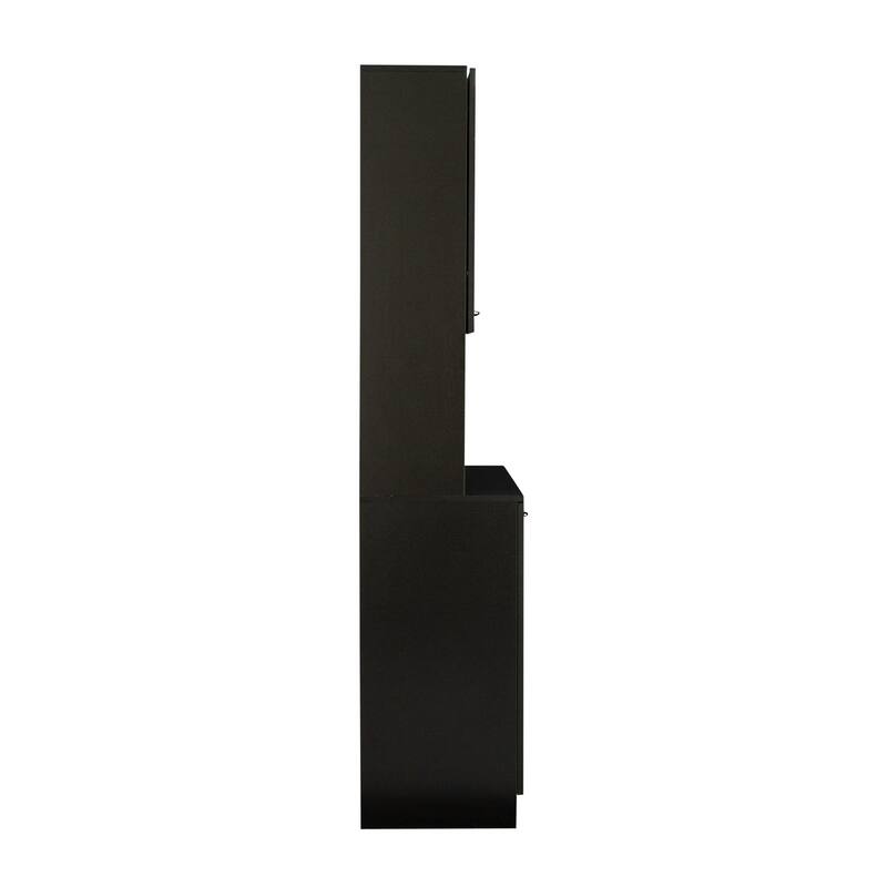 Modern Tall Cabinet with 6 Doors, 1 Open Shelf and 1 Drawer for Bedroom, Kitchen