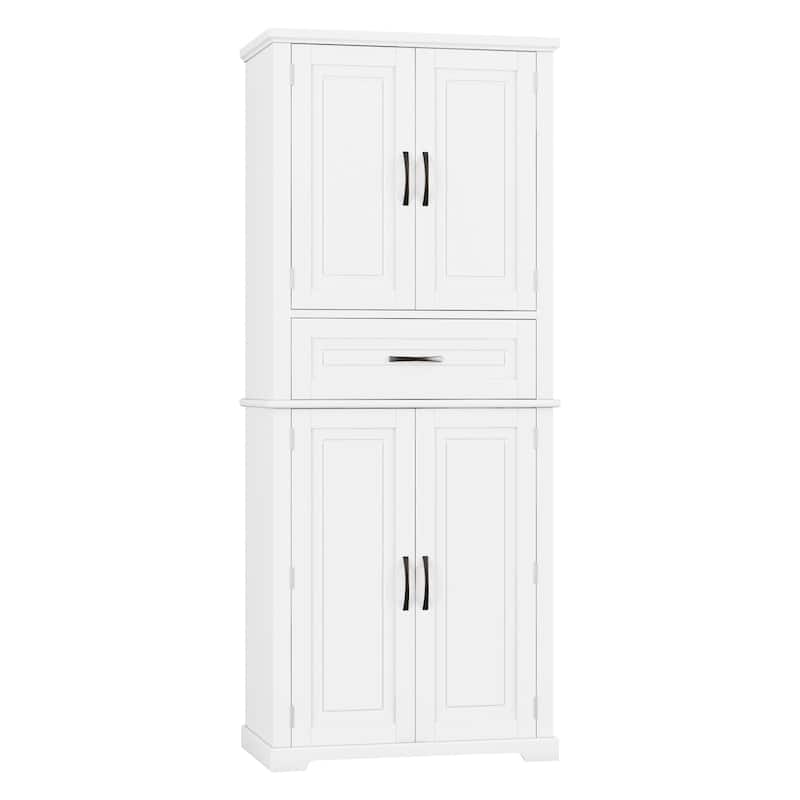 Roomfitters Bathroom Storage Cabinet with Multi-functional Storage, Drawer with Slide Rails and Adjustable Shelf