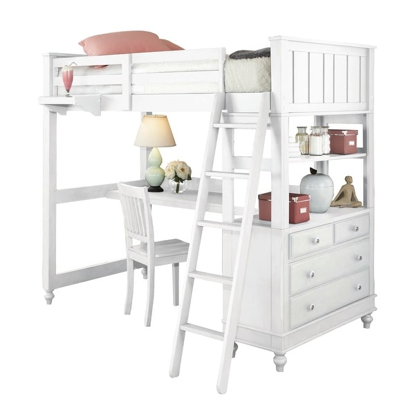 lake house full loft bed with desk