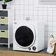 preview thumbnail 8 of 7, HOMCOM Compact Laundry Dryer, 1350W 3.22Cu.Ft Portable Clothes Dryer with 5 Drying Modes,Stainless Steel Tub for Apartment, Home