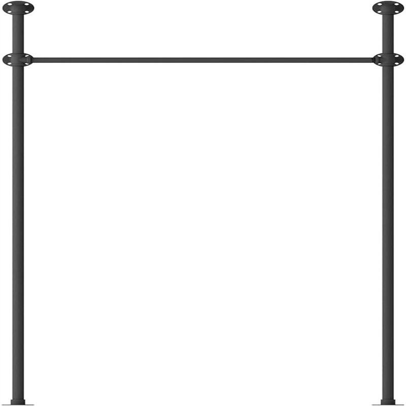 Industrial Pipe Clothing Rack On Wall