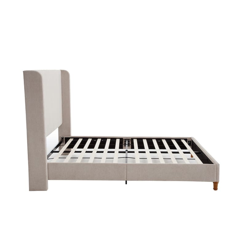 Tall Headboard Upholstered Bed Elegant Simplicity Bedroom Bed