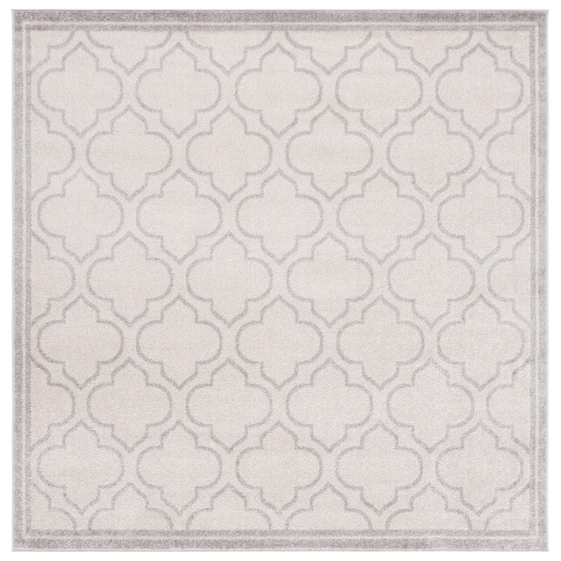 SAFAVIEH, Amherst Doraline Modern Rug - 7' Square - Ivory/Light Grey